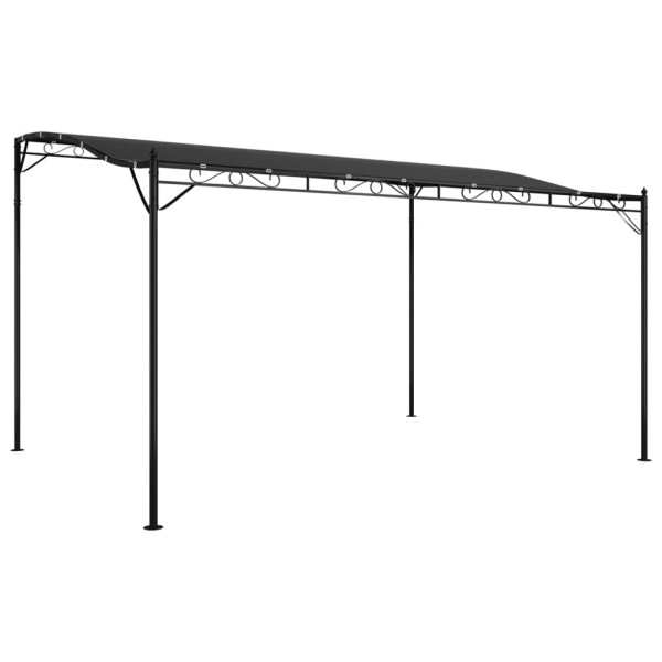 Zadaszenie, antracytowe, 4×3 m, 180 g/m², tkanina i stal 617347