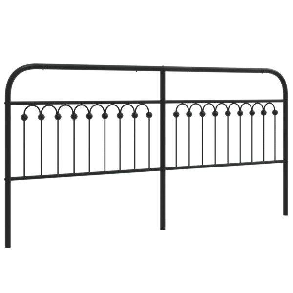 Zagłówek Czarny 200 cm Stal vidaXL 515138