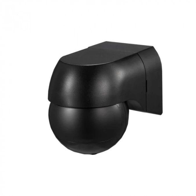 Czujnik ruchu PIR IP44 180 st. 400W zasięg 12m. czarny w całości CP‑4CC