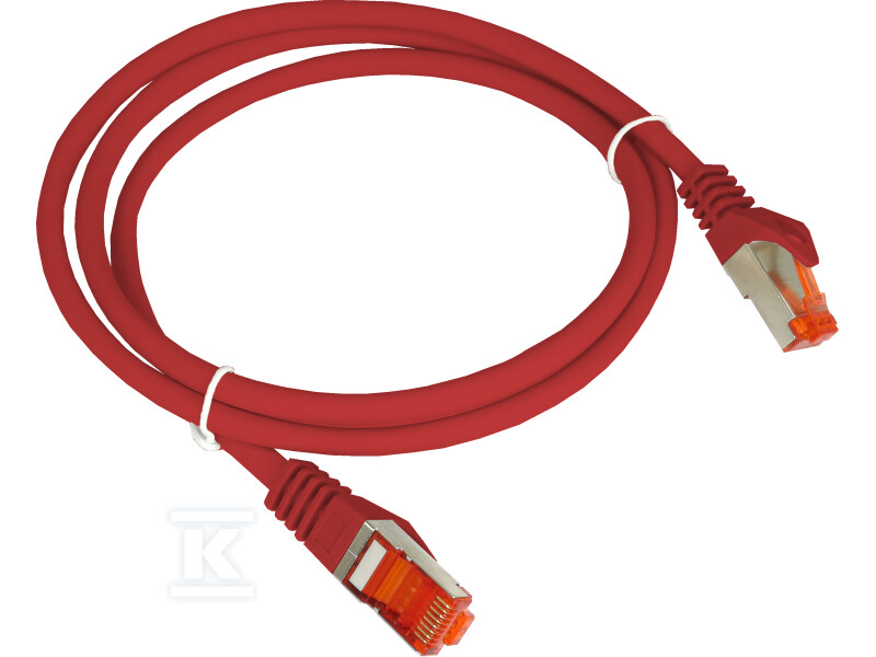 Patchcord S/FTP kat.6A LSOH 3.0m czerwony ALANTEC KKS6ACZE3.0