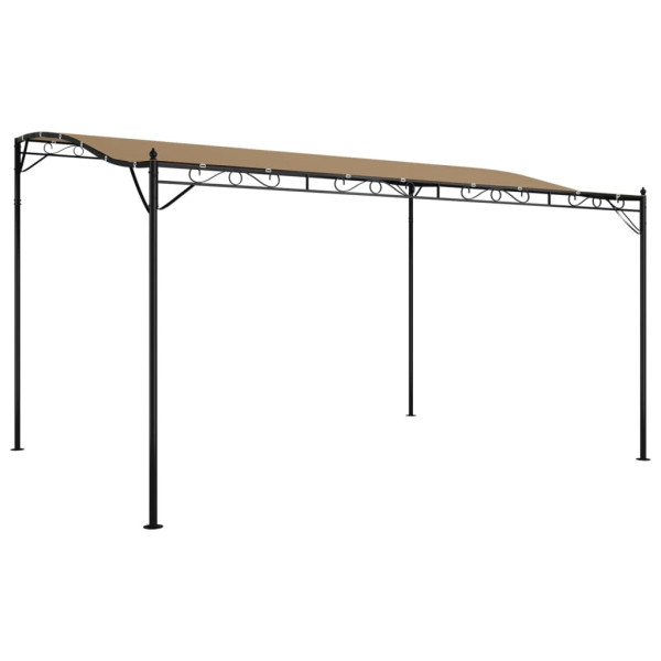 Zadaszenie, kolor taupe, 4×3 m, 180 g/m², tkanina i stal 617082