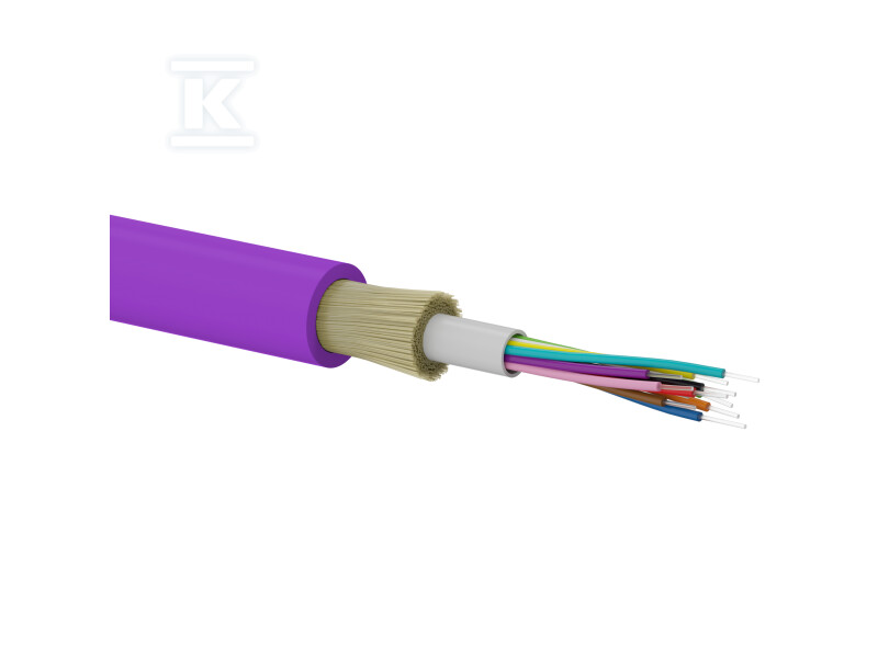 Kabel światłowodowy OM4 B2ca U-DQ(ZN)BH uniwersalny trudnopalny „FireHardy” MM 8G 50/125 LSOH ALANTEC FOK-U8G-MM-4-B