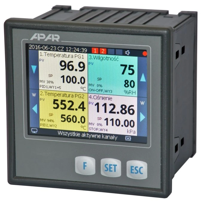 Czterokanałowy regulator uniwersalny AR654/S2/P/P/P/P/IP65