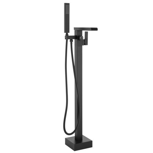 Yoka Home Bateria wannowo-prysznicowa wolnostojąca ROMA czarna mat z efekte 1005446