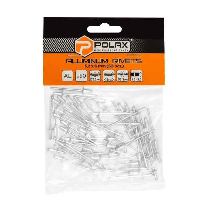 Nity aluminiowe 3,2 x 6 mm (37‑003)
