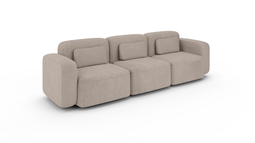 Wygodna sofa 3 osobowa ORCHID beżowa sofa modułowa do salonu 310009