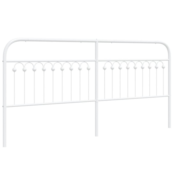 Zagłówek Biały 200 cm Stal vidaXL 514809
