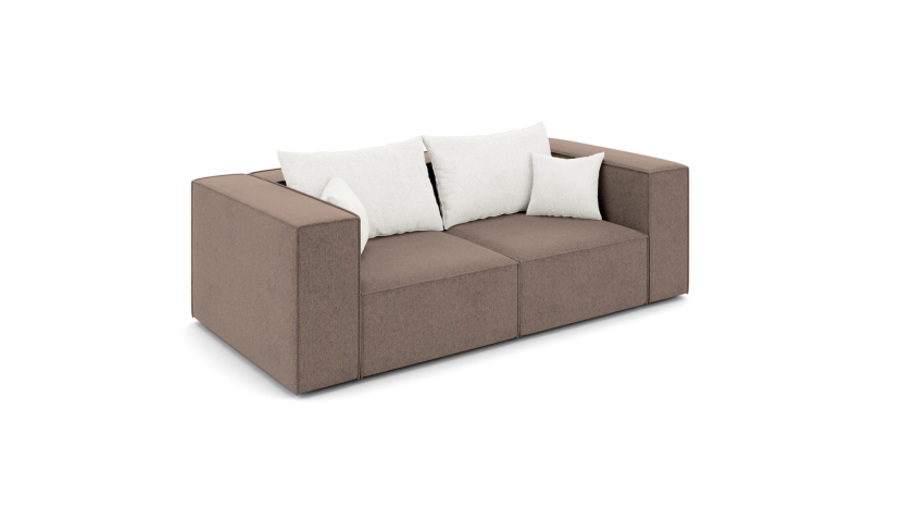 Wygodna sofa 2 osobowa POPPY brązowy sofa modułowa do salonu 310015