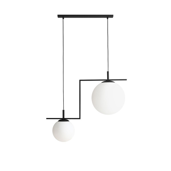 Zac II lampa wisząca 2-punktowa czarna E27 1022979