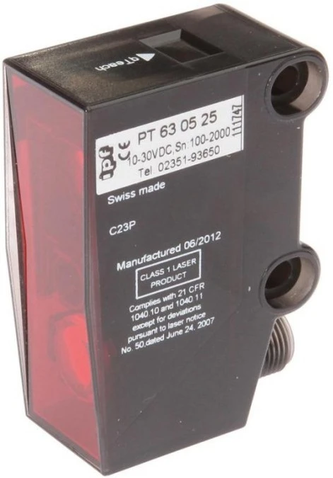 Czujnik Laserowy, Czujnik odbiciowy, 63x45x23m, Sn:100‑1750mm, triangulacja, 10‑30VDC PT630525