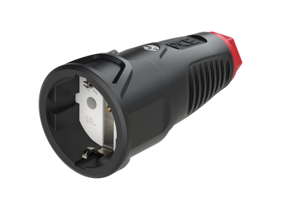 Gniazdo przenośne gumowe jednofazowe 16A 2P+Z 230V Schuko IP20, Taurus2 | 2510-sr PCE