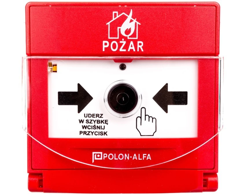 Ostrzegacz pożarowy reczny adresowalny, wtynkowy ROP‑4001MH