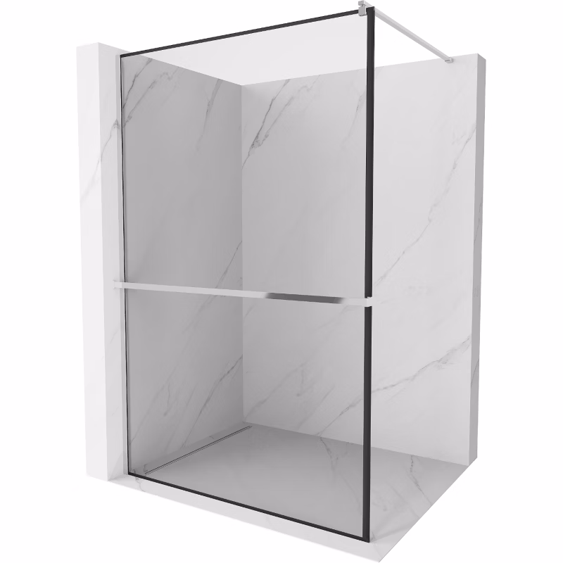 Ścianka prysznicowa Mexen Kioto+ czarny wzór 80×200 cm 800-080-121-01-70 1 szt.