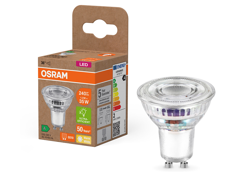 Żarówka LED GU10 1,3W z ciepłą barwą światła 474431
