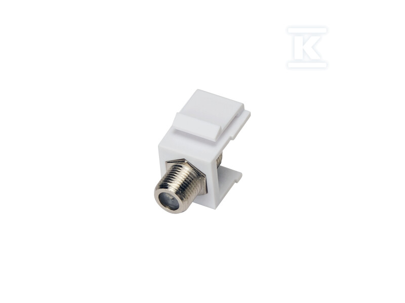 Adapter typu keystone ze złączem F, kolor biały ALANTEC MKA-F-B-CON-F