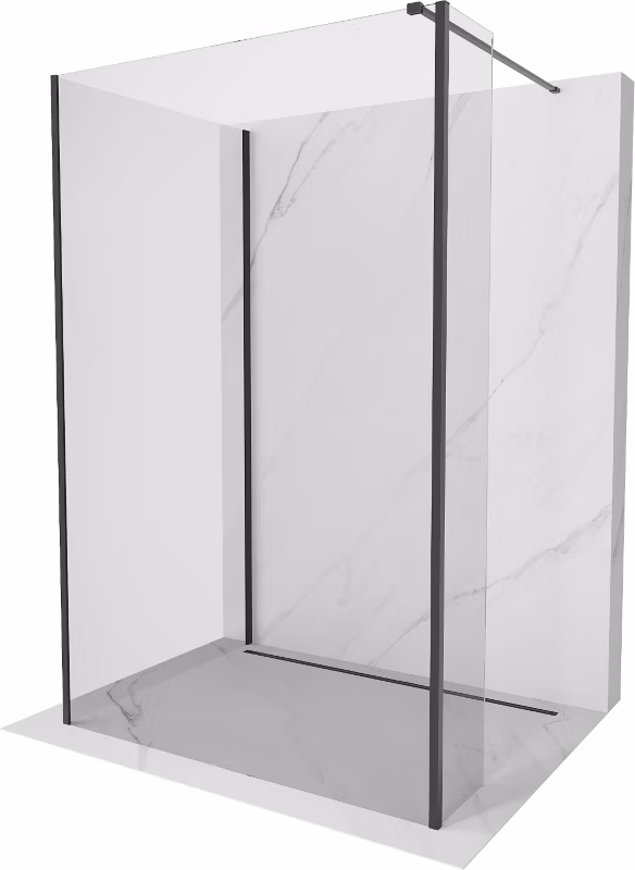 Ścianka prysznicowa Mexen Kioto czarna 120x110x40 cm 800-120-110-221-70-00-040 1 szt.