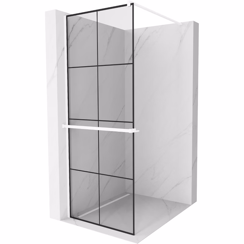 Ścianka prysznicowa Mexen Kioto+ czarny wzór 70×200 cm 800-070-121-20-77 1 szt.