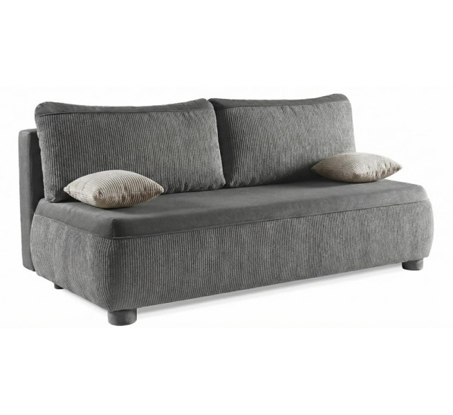Wygodna sofa sztruksowa ADDA Ciemnoszara – funkcja spania, mechanizm DL 964615