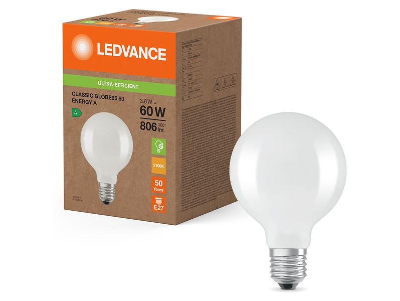 Żarówka dekoracyjna LED E27 3,8W z ciepłą barwą światła 474456