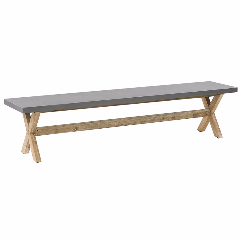 Ławka ogrodowa Olbia 200 cm Beton Szary 1 szt.