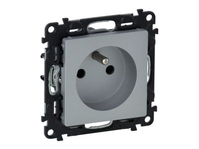 Gniazdo pojedyncze z/u 16A, zaciski sprężynowe, aluminium, Valena Life | 753381 Legrand