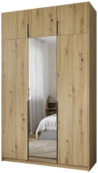 Wysoka szafa uchylna z lustrem 150 cm ASAN dąb artisan 1004847