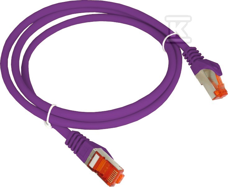 Patchcord ALANTEC kat.6A S/FTP fioletowy 2m LSOH KKS6AFIO2.0