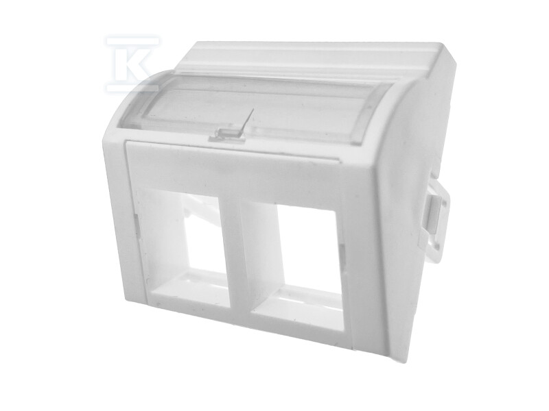 Adapter 45×45 2xRJ45 (wypukły kątowy) ALANTEC OS022