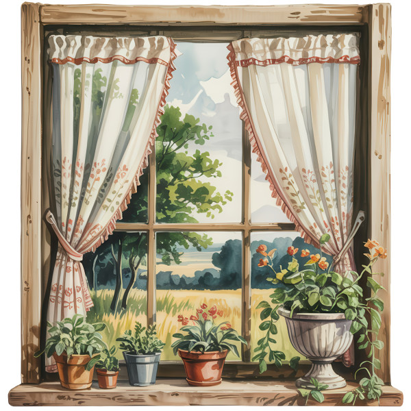 Wyrwa w ścianie sielskie okno naklejka dziura 3D 58×60 899377