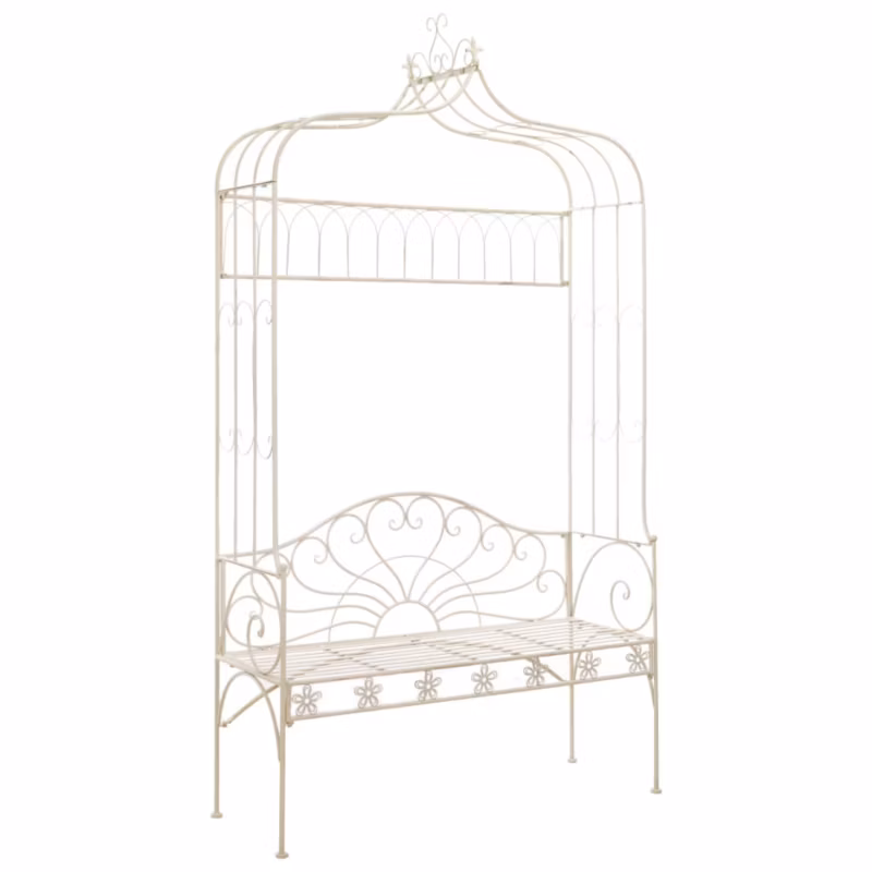 Ławka ogrodowa vidaxl 122 cm 45434 biały 1 szt
