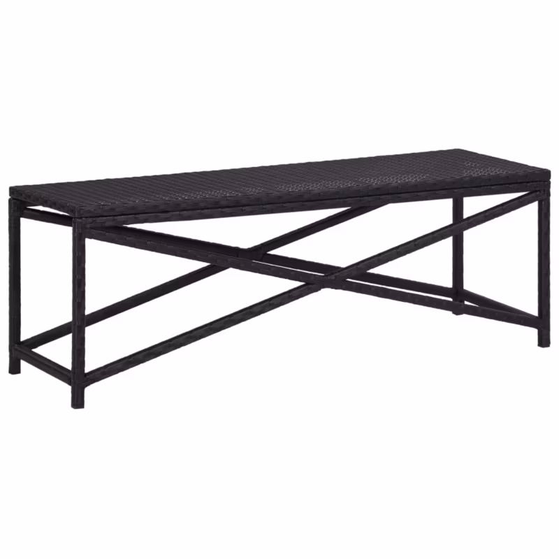 Ławka vidaxl 120 cm 46210 czarny 1 szt