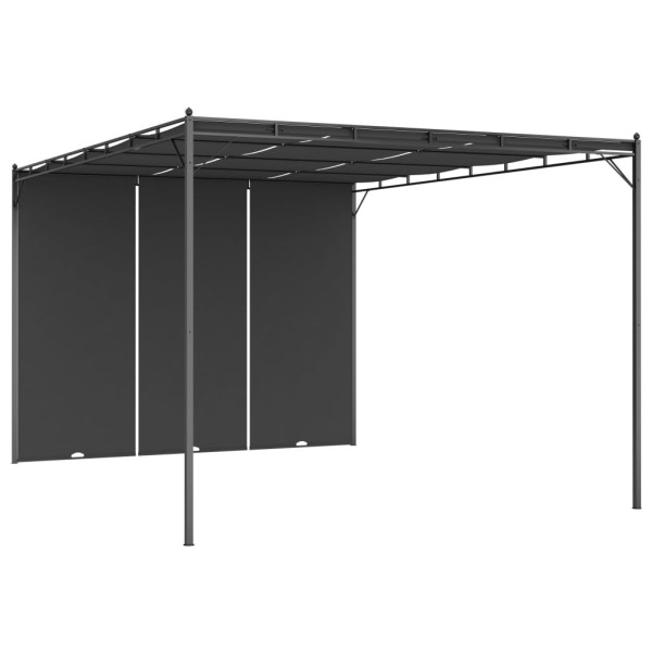 Zadaszenie ogrodowe Antracyt 4 x 3 x 2.25 m Poliester vidaXL 507877