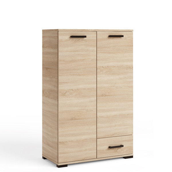 Wysoka komoda 80 cm do salonu dwudrzwiowa FIORA dąb sonoma 995261