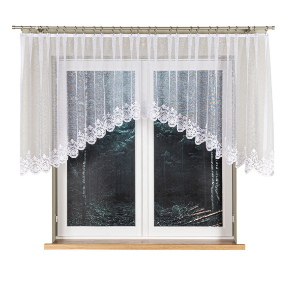 ŻANETA – Firanka gotowa żakardowa z podcięciem na dole – 400×105 cm 774644