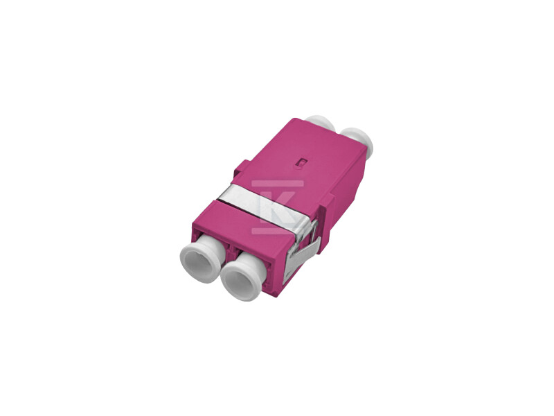 Adapter światłowodowy bezkołnierzowy multimodowy OM4 LC duplex ALANTEC FOA-LC-MMDS-4