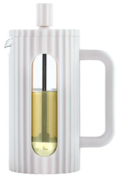Zaparzacz do herbaty kawy szklany French Press 350 ml kremowy KLAUSBERG 652896