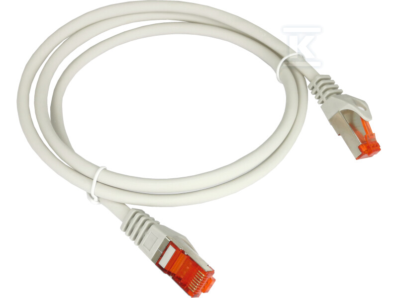 Patchcord F/UTP kat.6 PVC 0.25m szary ALANTEC KKS6SZA0.25