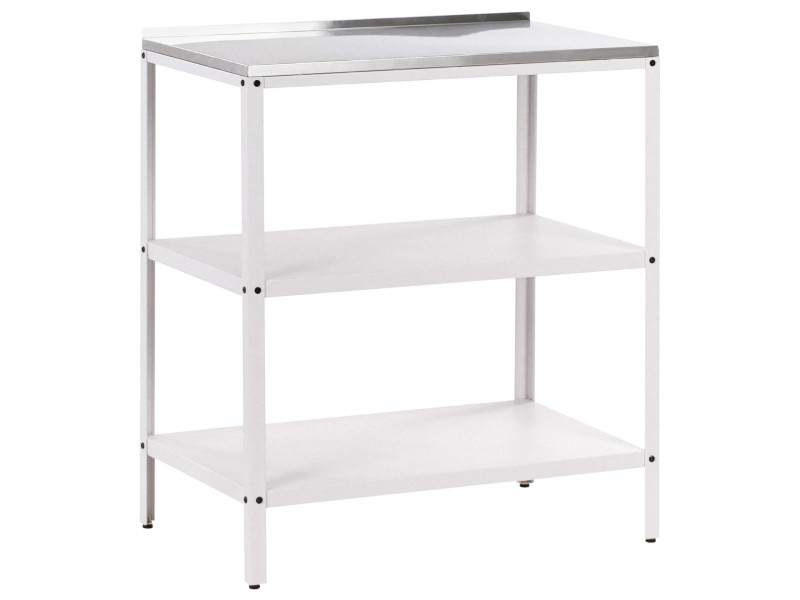 Wyspa kuchenna ogrodowa 2 półki biała 80x50x92 656346