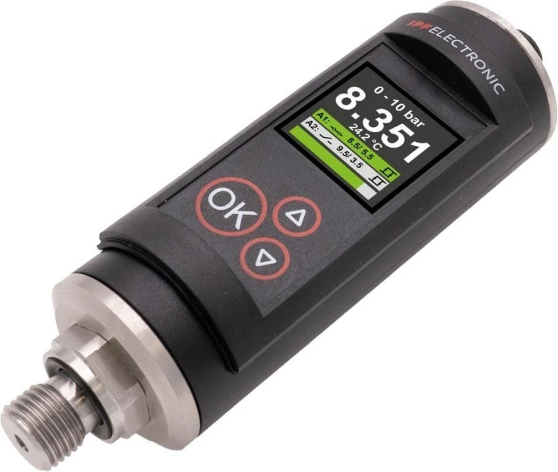 Czujnik ciśnienia Ø38mm 127mm 0‑600bar 12‑30V DC G1/4 A 2x PNP NC/NO 0‑5/10V / 0/4‑20mA 4‑stykowe złącze wtykowe M12 DW503107