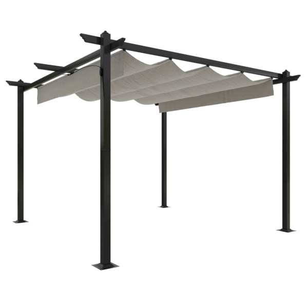 Zadaszenie ogrodowe Kremowy 3 x 3 x 2.2 m Tkanina vidaXL 507840