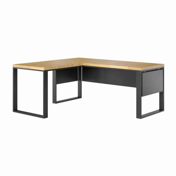 Wygodne Czarne Biurko Narożne 180×70 cm – Nowy Komfort 313493