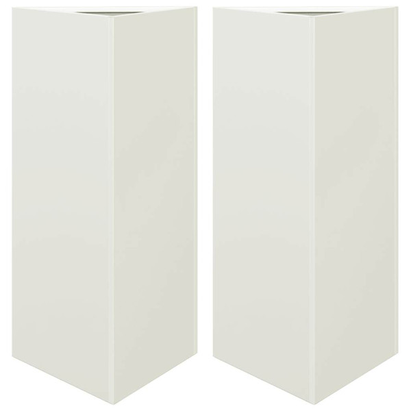 X Donica Ogrodowa Biała Stal Doniczka2 40×34,5×70 cm 932880