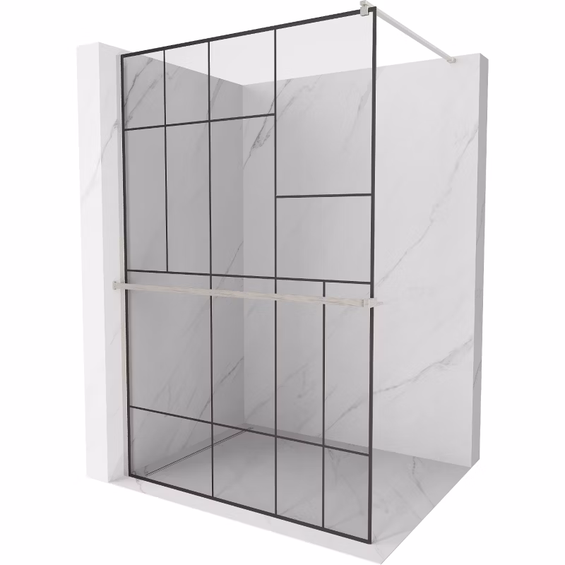 Ścianka prysznicowa Mexen Kioto+ czarny wzór 90×200 cm 800-090-121-97-78 1 szt.