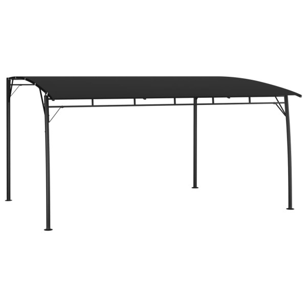 Zadaszenie ogrodowe Antracyt 4 x 3 x 2.55 m Poliester vidaXL 507833