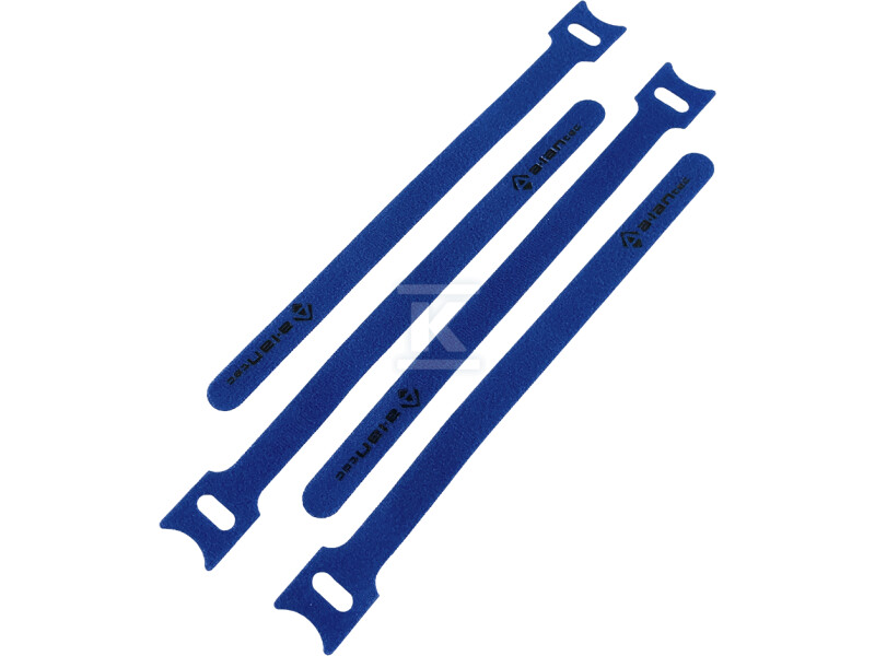 Opaska rzepowa do kabli z oczkiem, długość 200mm, szerokość12 mm, niebieski (opak. 10 szt.) ALANTEC NI046-BL