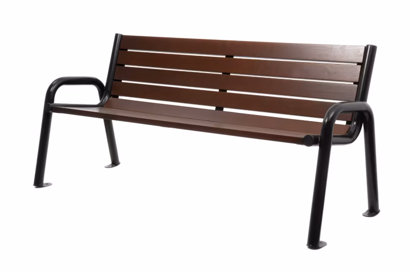 Ławka ogrodowa parkowa Baster 2003 stalowa palisander 170cm 1 szt.
