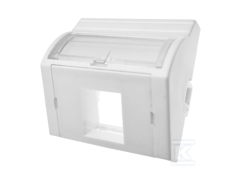 Adapter 45×45 1xRJ45 (wypukły kątowy) ALANTEC OS021