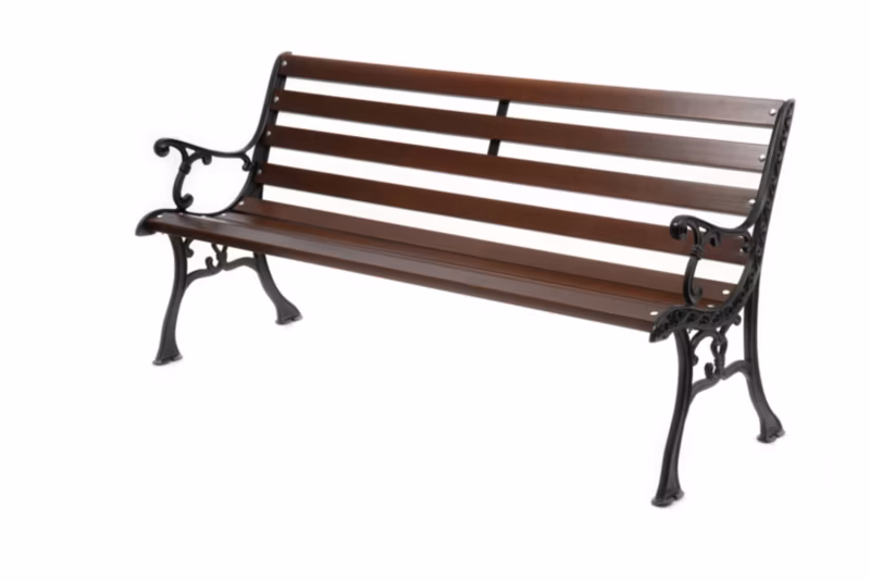 Ławka ogrodowa Baster żeliwna z oparciem 0111 155cm palisander 1 szt.