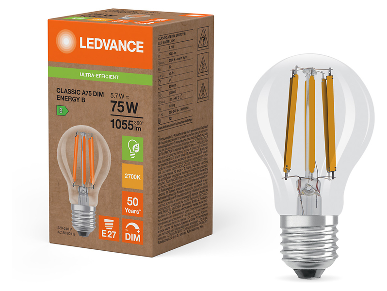 Żarówka LED Bańka E27 5,7W z ciepłą barwą światła 474470