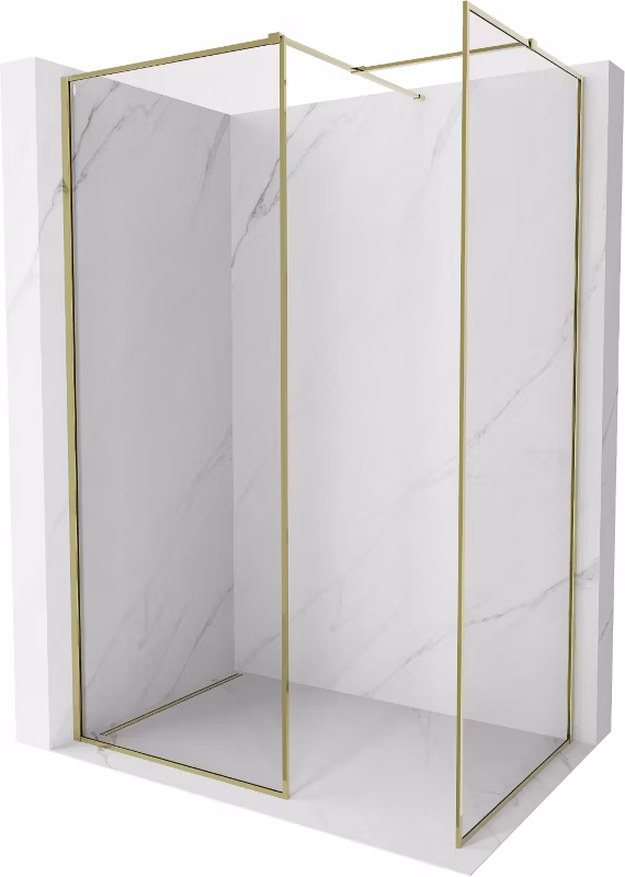 Ścianka prysznicowa Mexen Kioto-F złota 140×95 cm 1 szt.